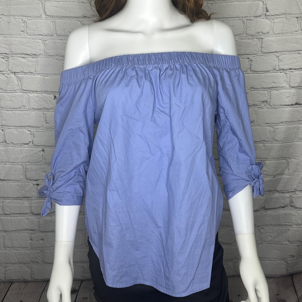 Ambiance Blue Off Shoulder Top